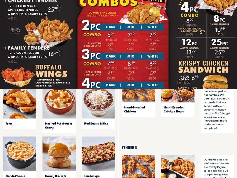 Krispy Krunchy Chicken Menu