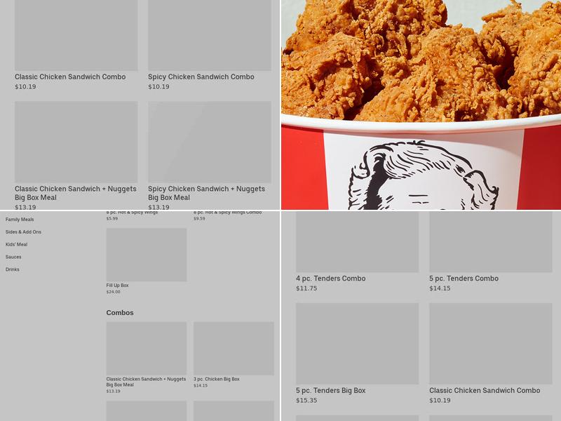 KFC Menu
