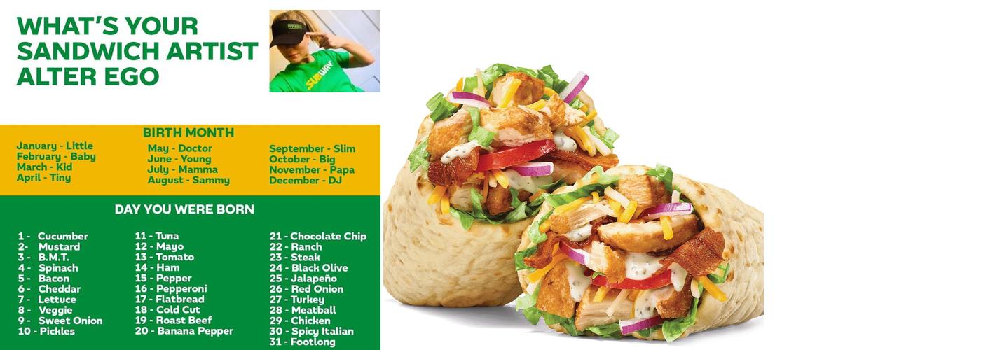 Subway Menu