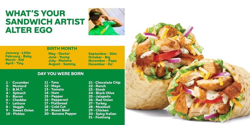 Subway Menu