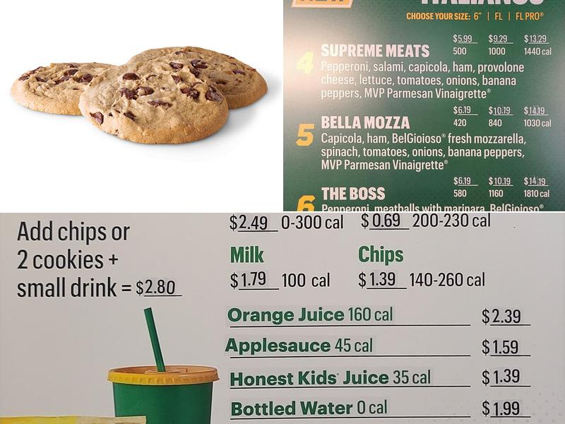 Subway Menu