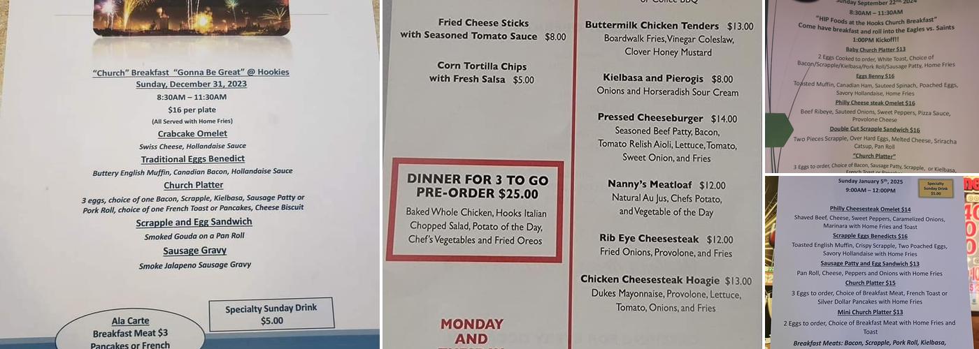 Hookies Menu