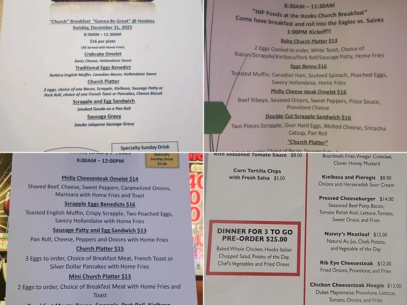 Hookies Menu