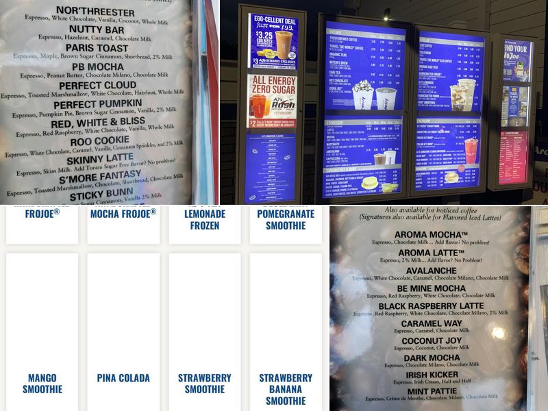 Aroma Joe's Drive Thru Menu