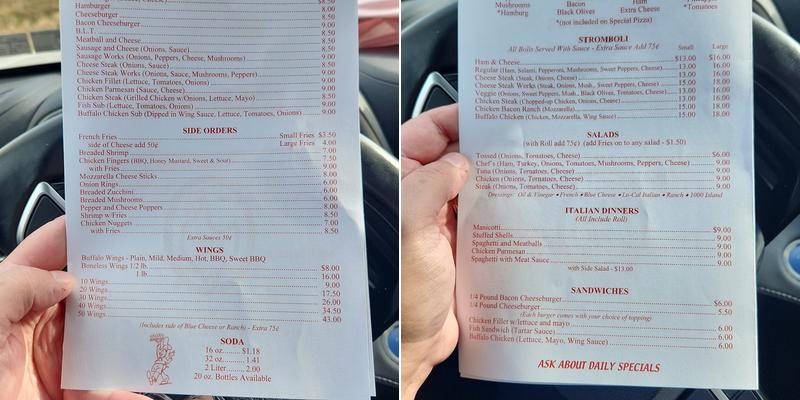 Zeiderellis' Pizza & Subs Menu