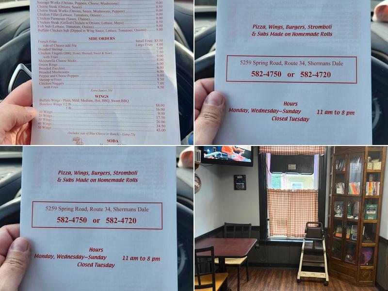 Zeiderellis' Pizza & Subs 5259 Spring Rd, Shermans Dale