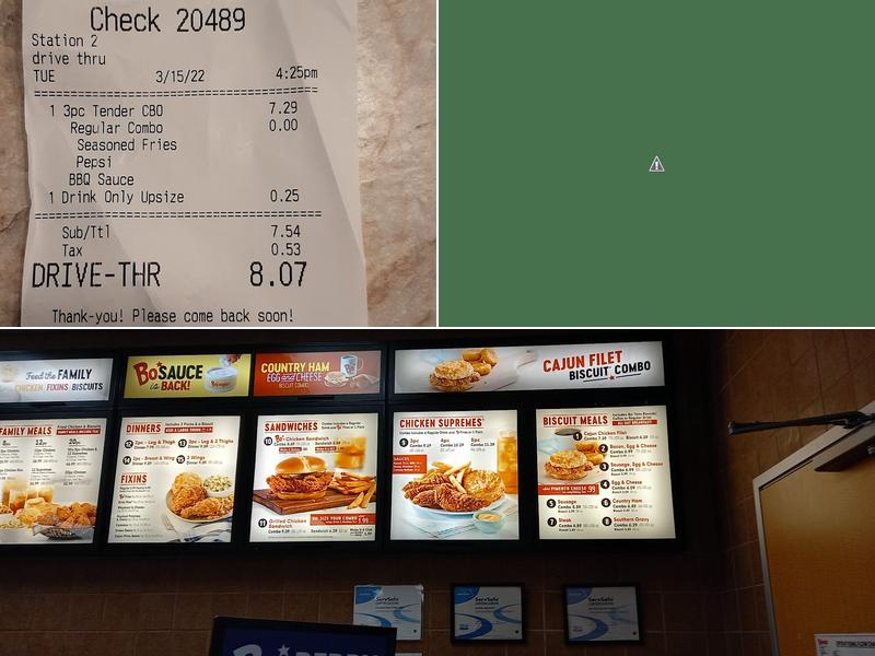Bojangles Menu
