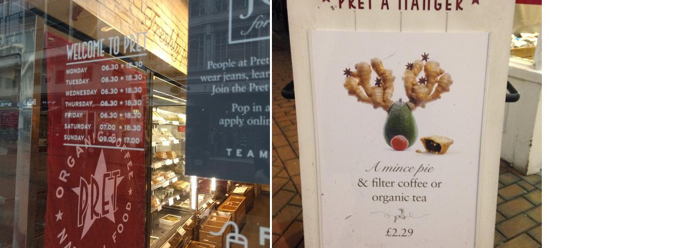 Pret A Manger Menu