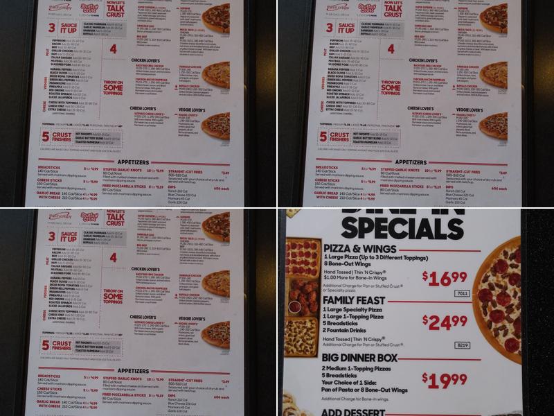 Pizza Hut Menu