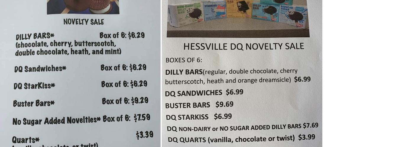 Dairy Queen (Treat) Menu