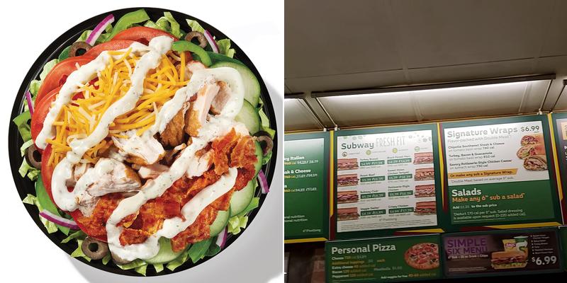 Subway Menu