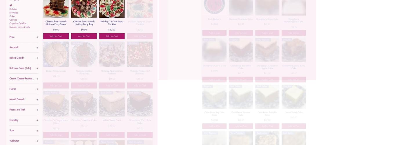 Classics From Scratch Menu