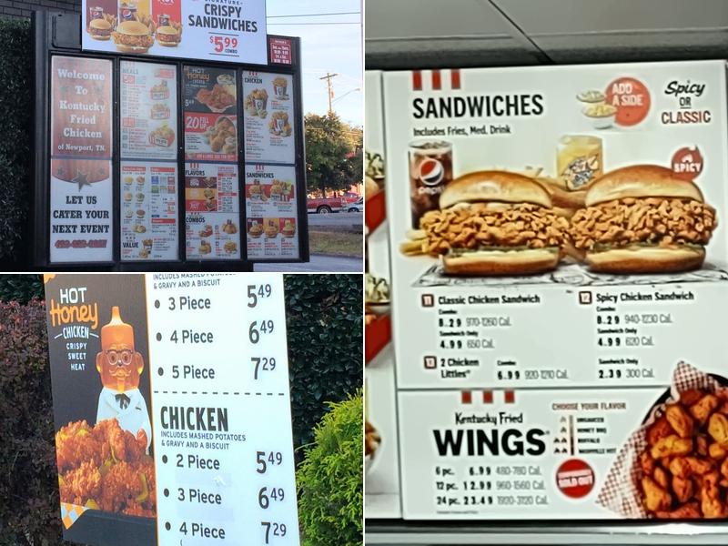 KFC Menu