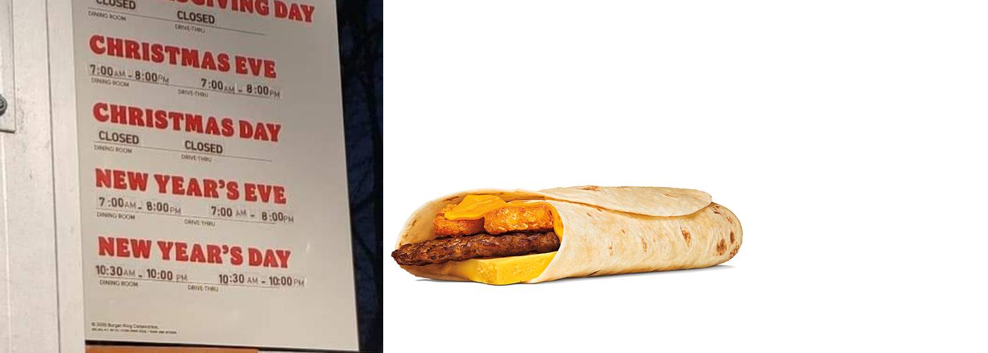 Burger King Menu