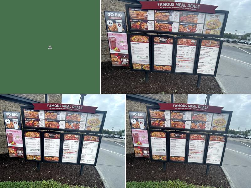 Zaxbys Chicken Fingers & Buffalo Wings Menu