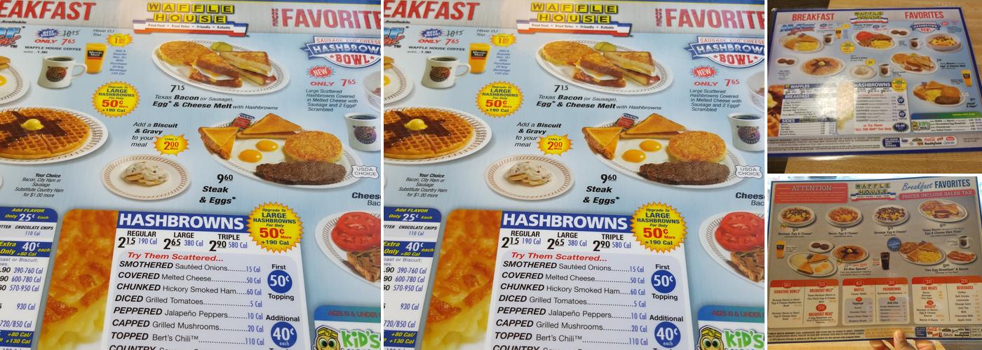 Waffle House Menu