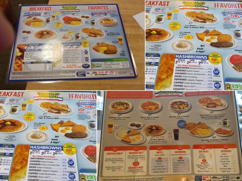 Waffle House Menu