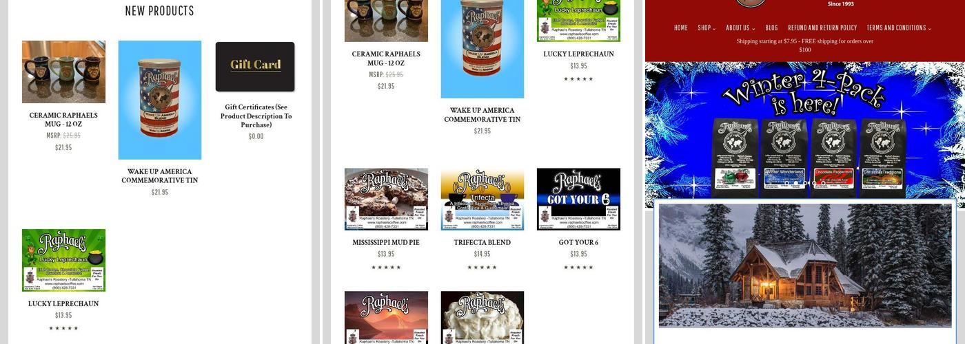 Raphael's Roastery Menu