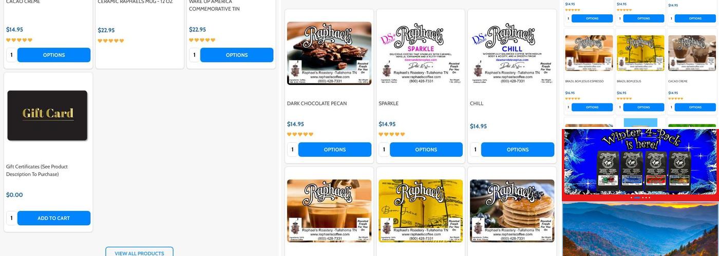 Raphael's Roastery Menu