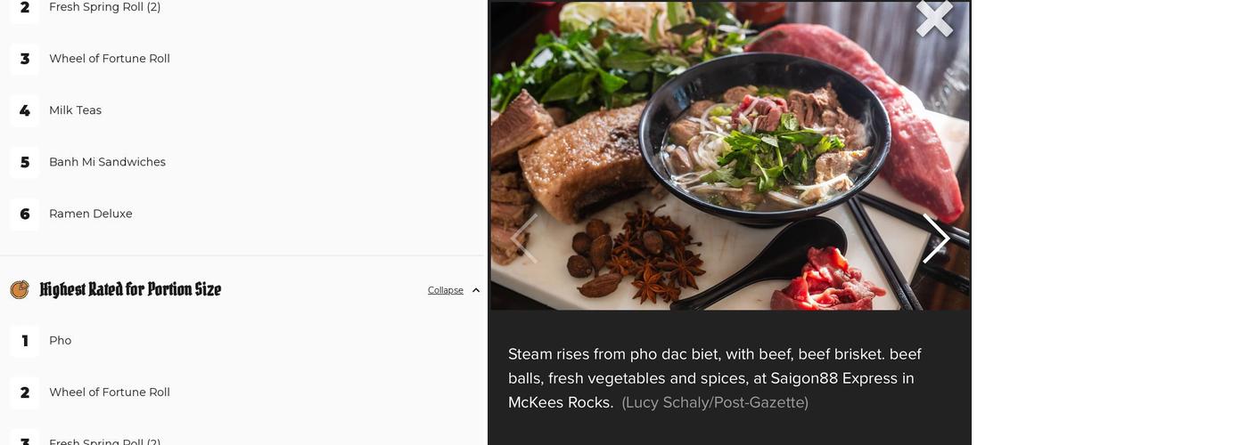 Saigon88 Express Menu