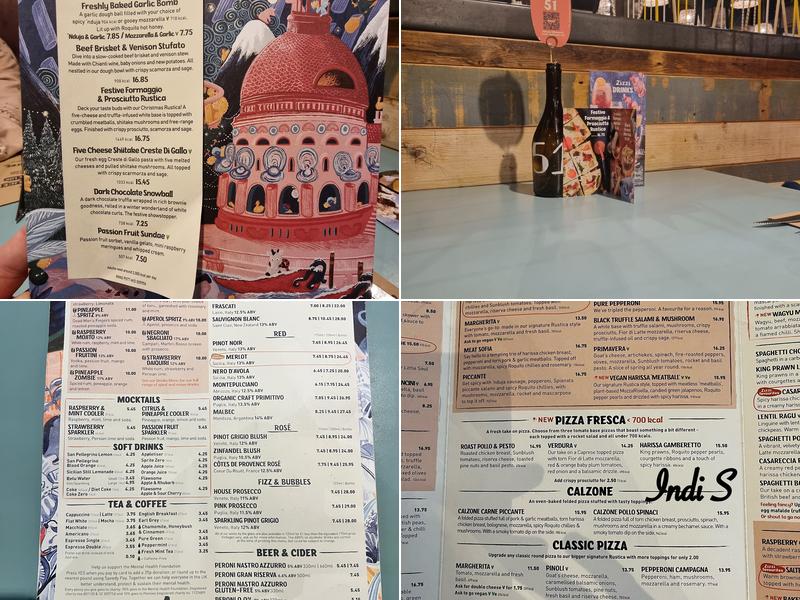 Zizzi - Birmingham Brindley Place Menu