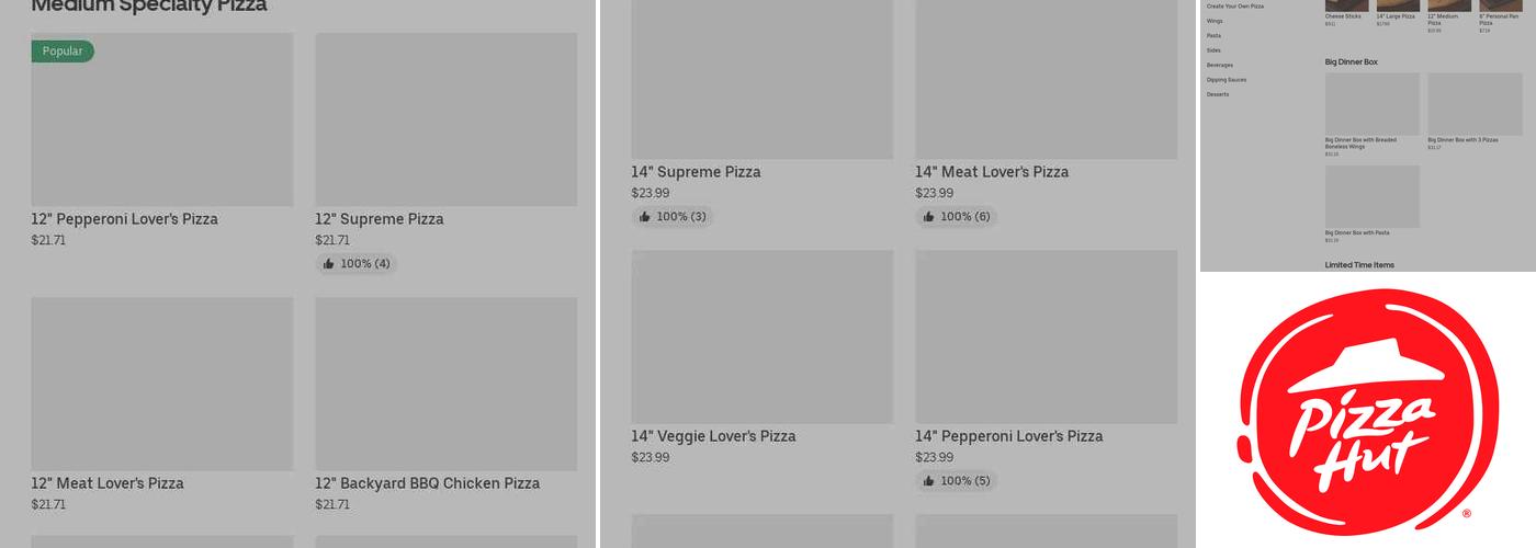Pizza Hut Menu