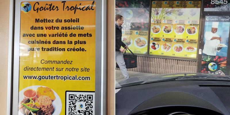 Goûter Tropical Menu