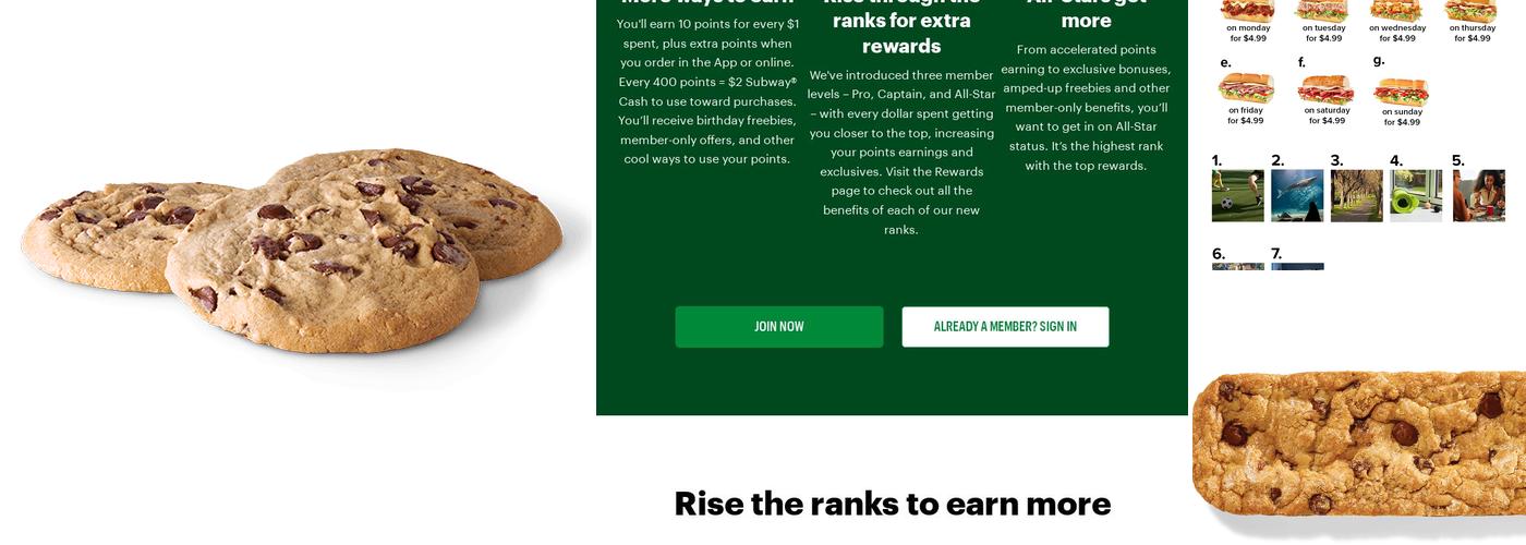 Subway Menu