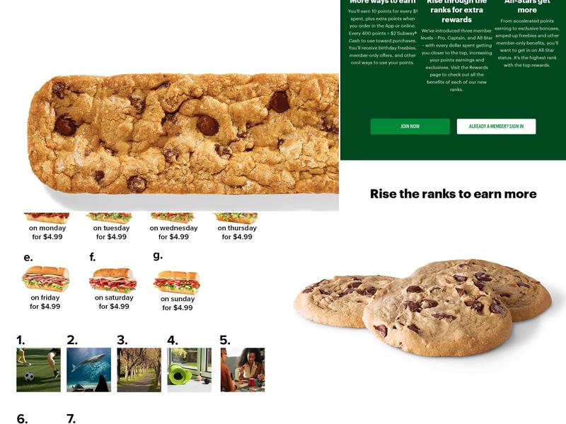 Subway Menu