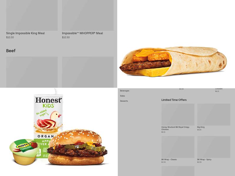 Burger King Menu