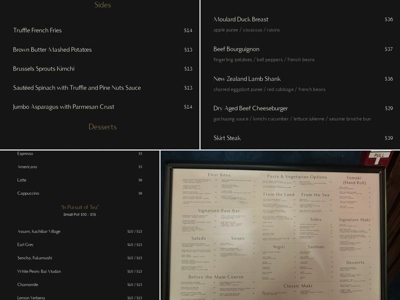 Level Restaurant & Bar Menu