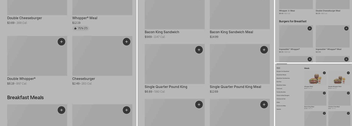 Burger King Menu