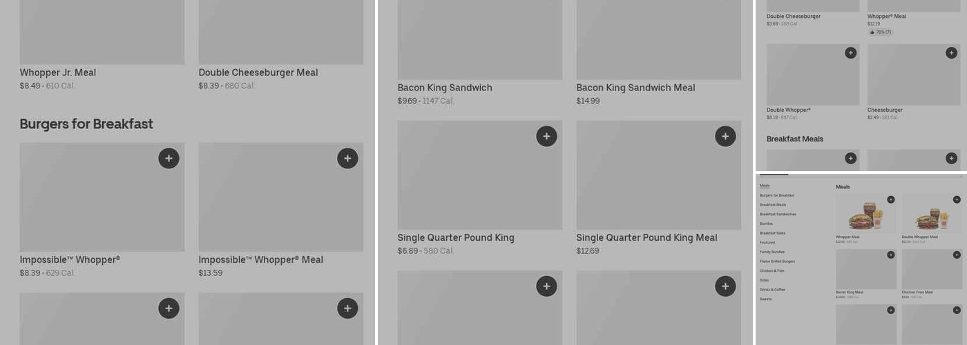 Burger King Menu
