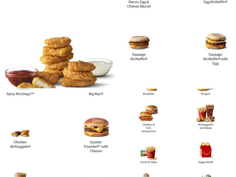 McDonald's Menu
