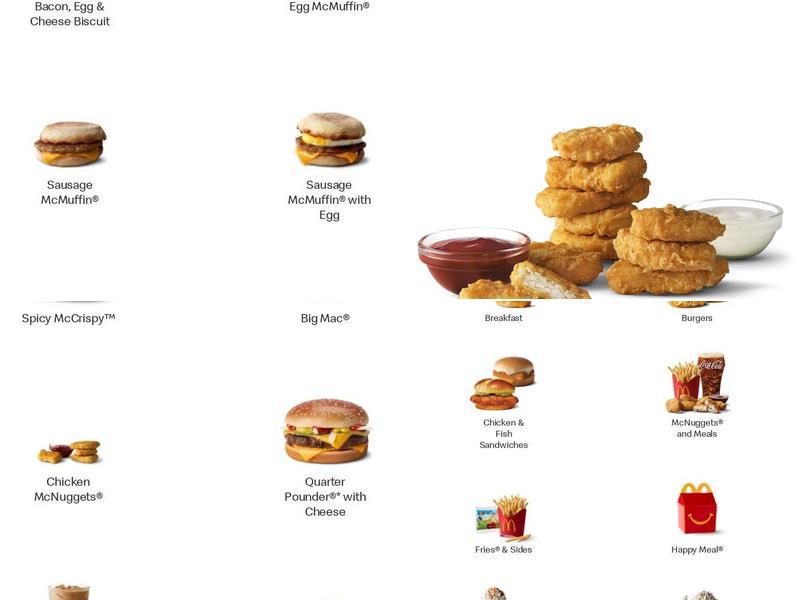 McDonald's Menu