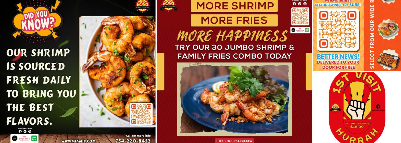 miami seafood chicken and subs Menu