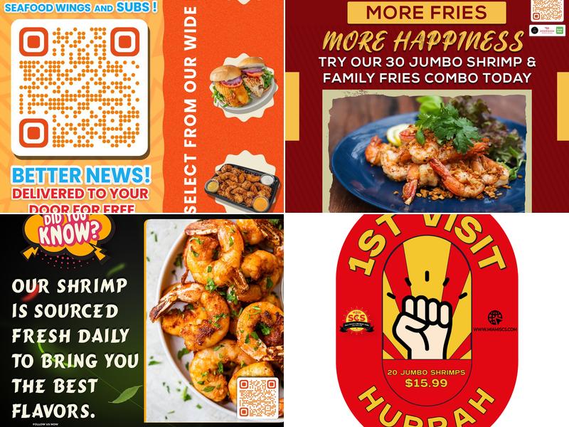 miami seafood chicken and subs Menu