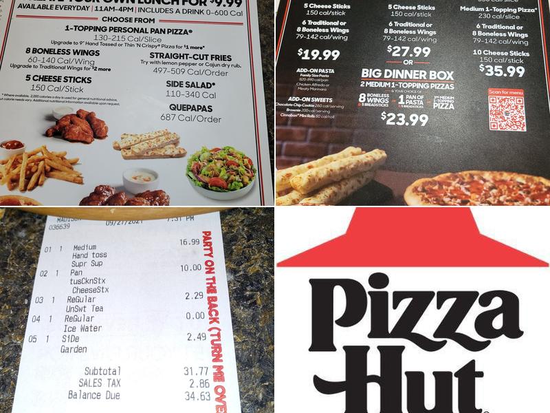 Pizza Hut Menu