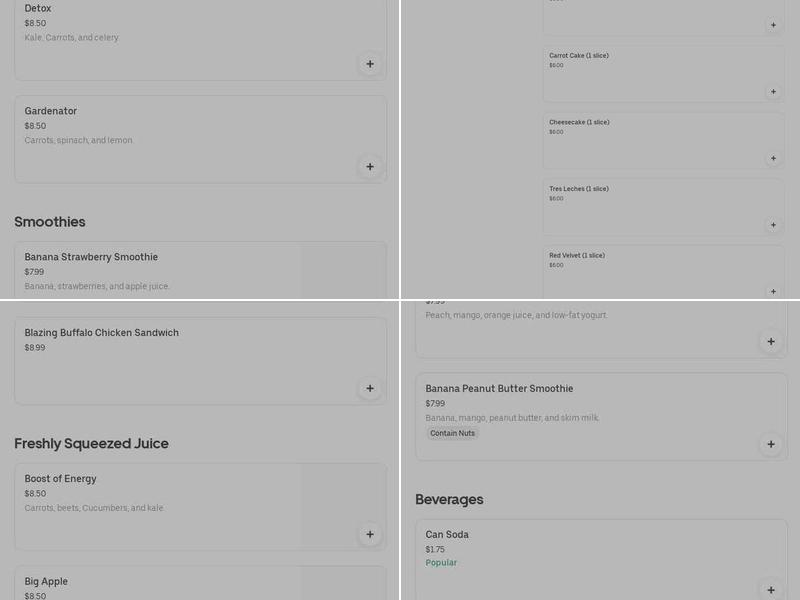 20/20 Gourmet Deli Menu