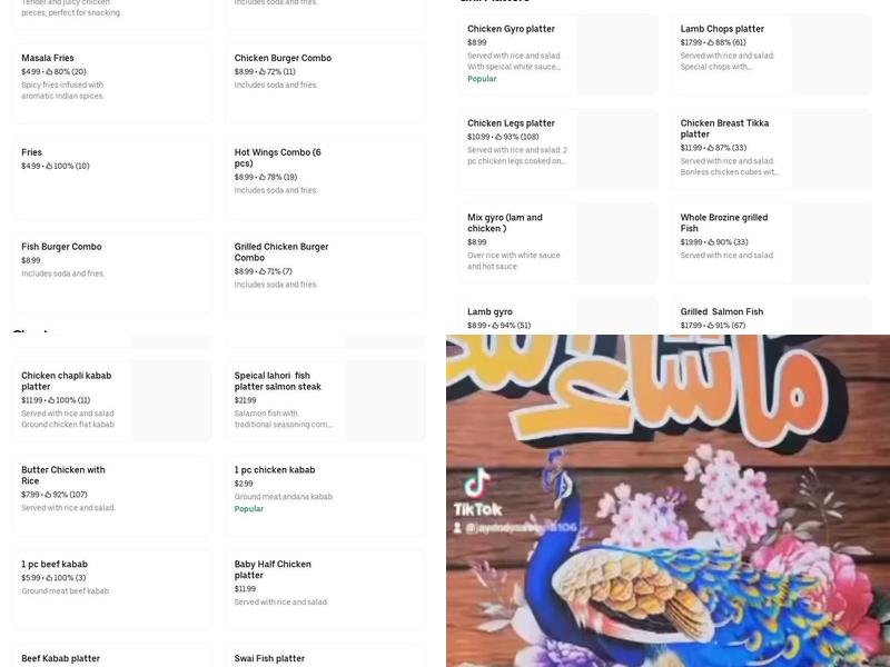 Mashallah Menu
