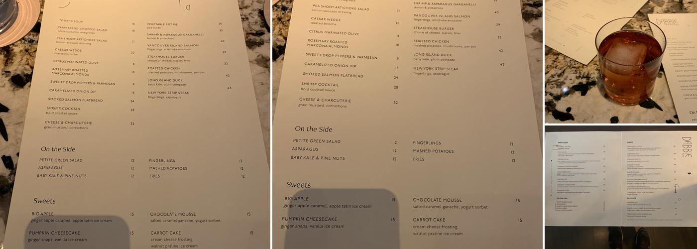 Dabble Menu