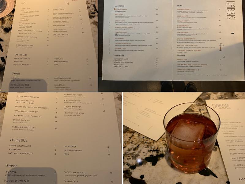 Dabble Menu