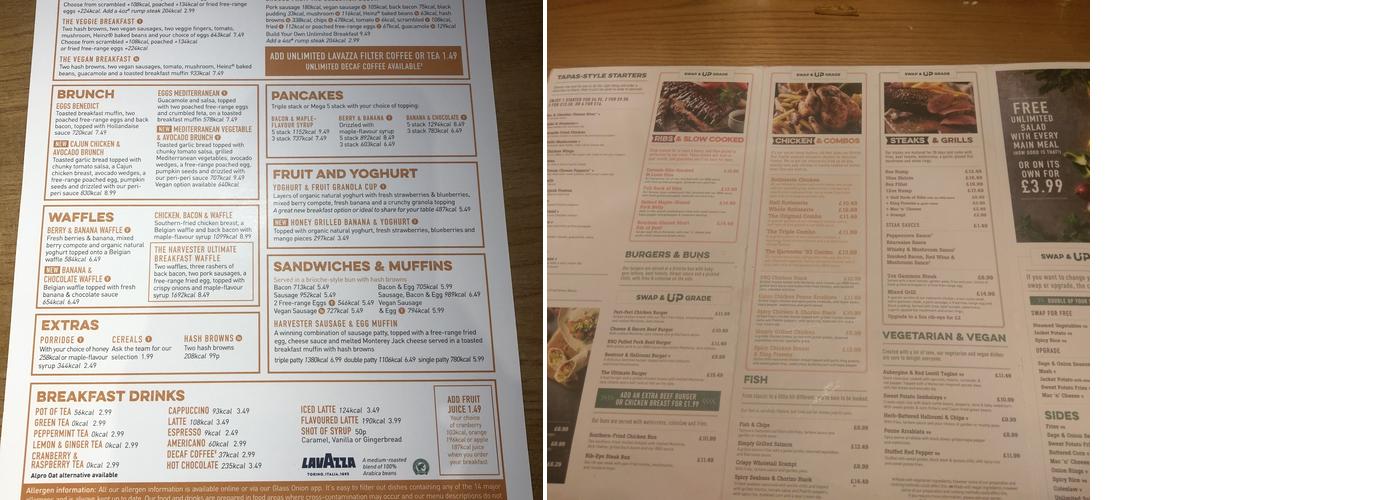 Monkspath Solihull Menu