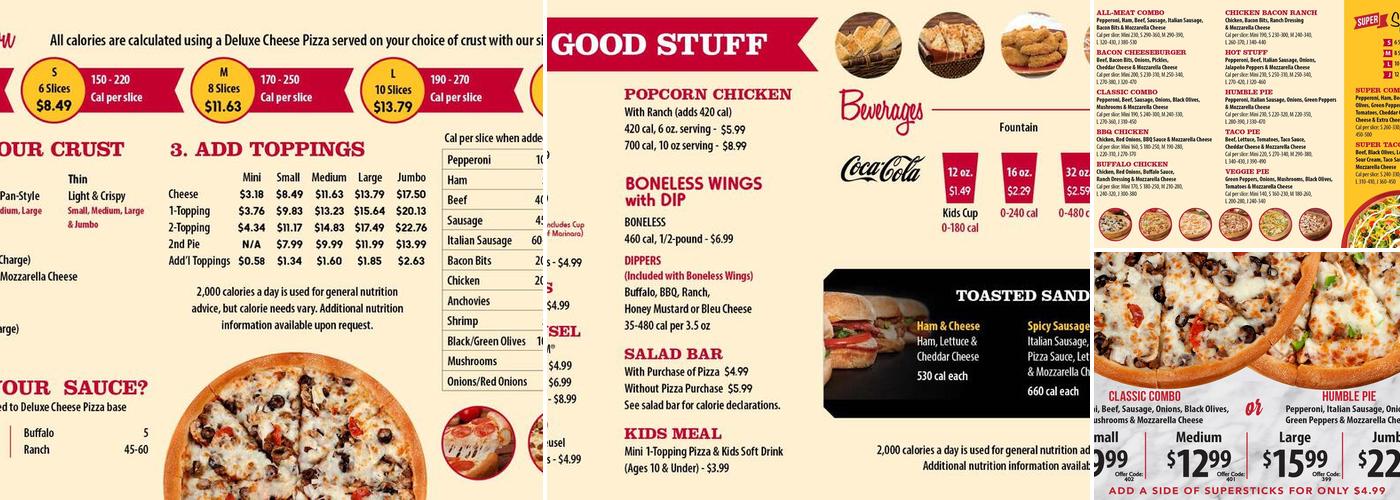 Godfather's Pizza Menu