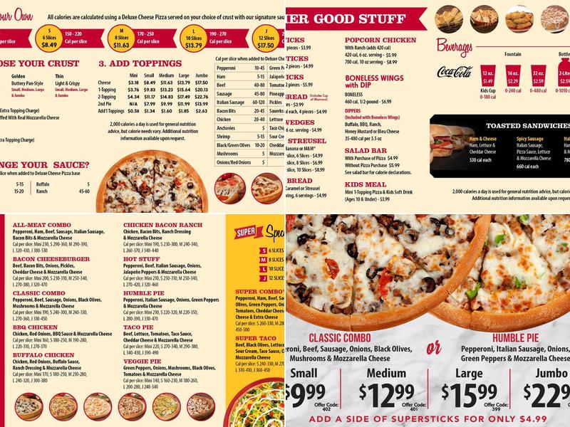 Godfather's Pizza Menu
