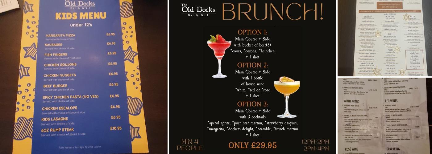 The Old Docks Bar & Grill Menu