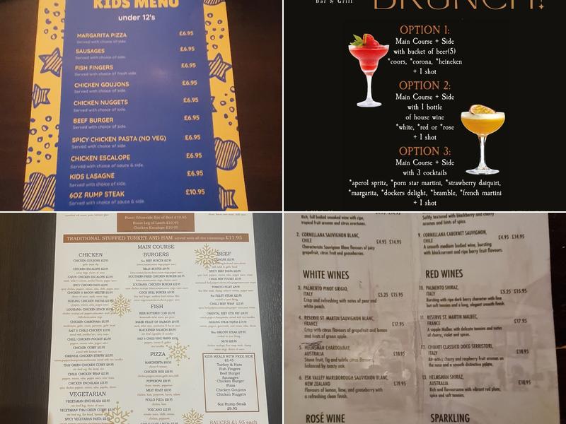 The Old Docks Bar & Grill Menu