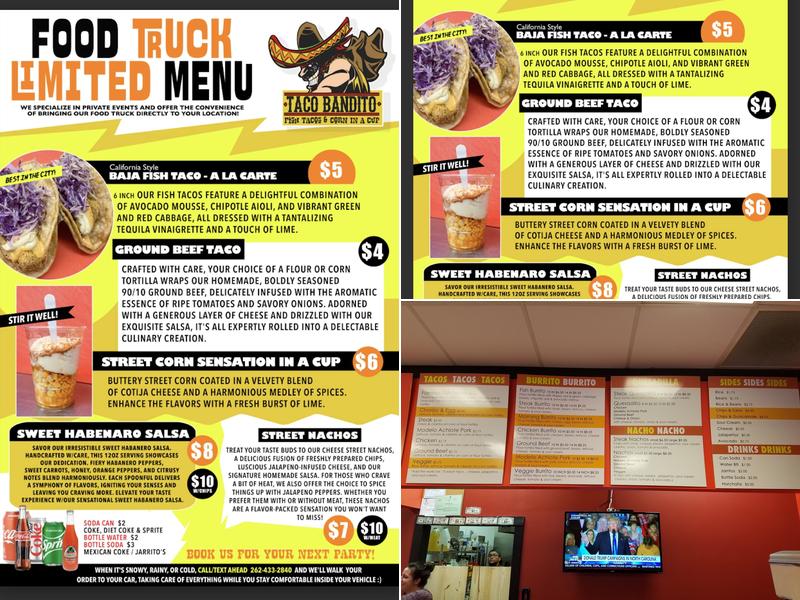 Taco Bandito Menu