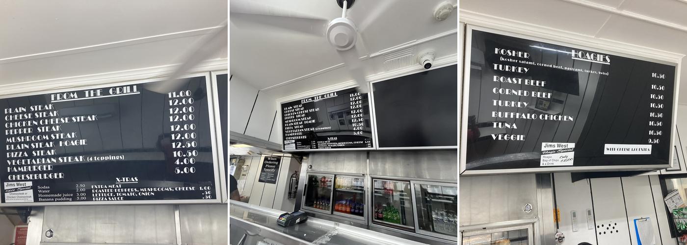 Jim’s West Menu