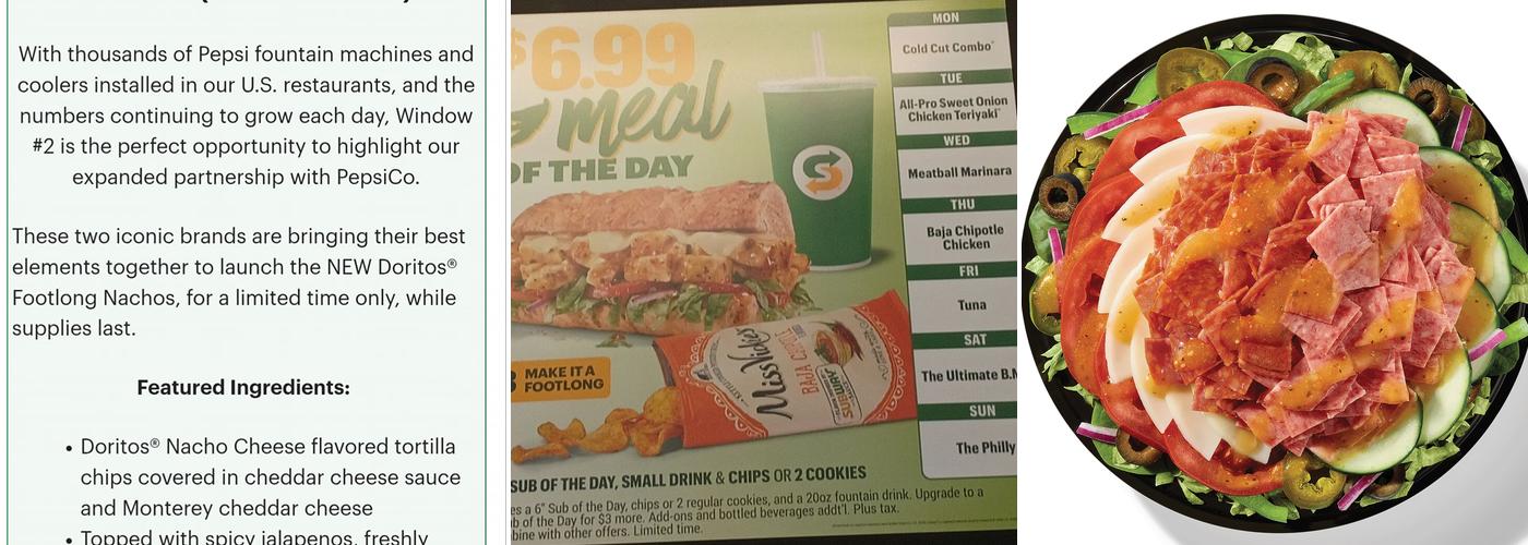 Subway Menu